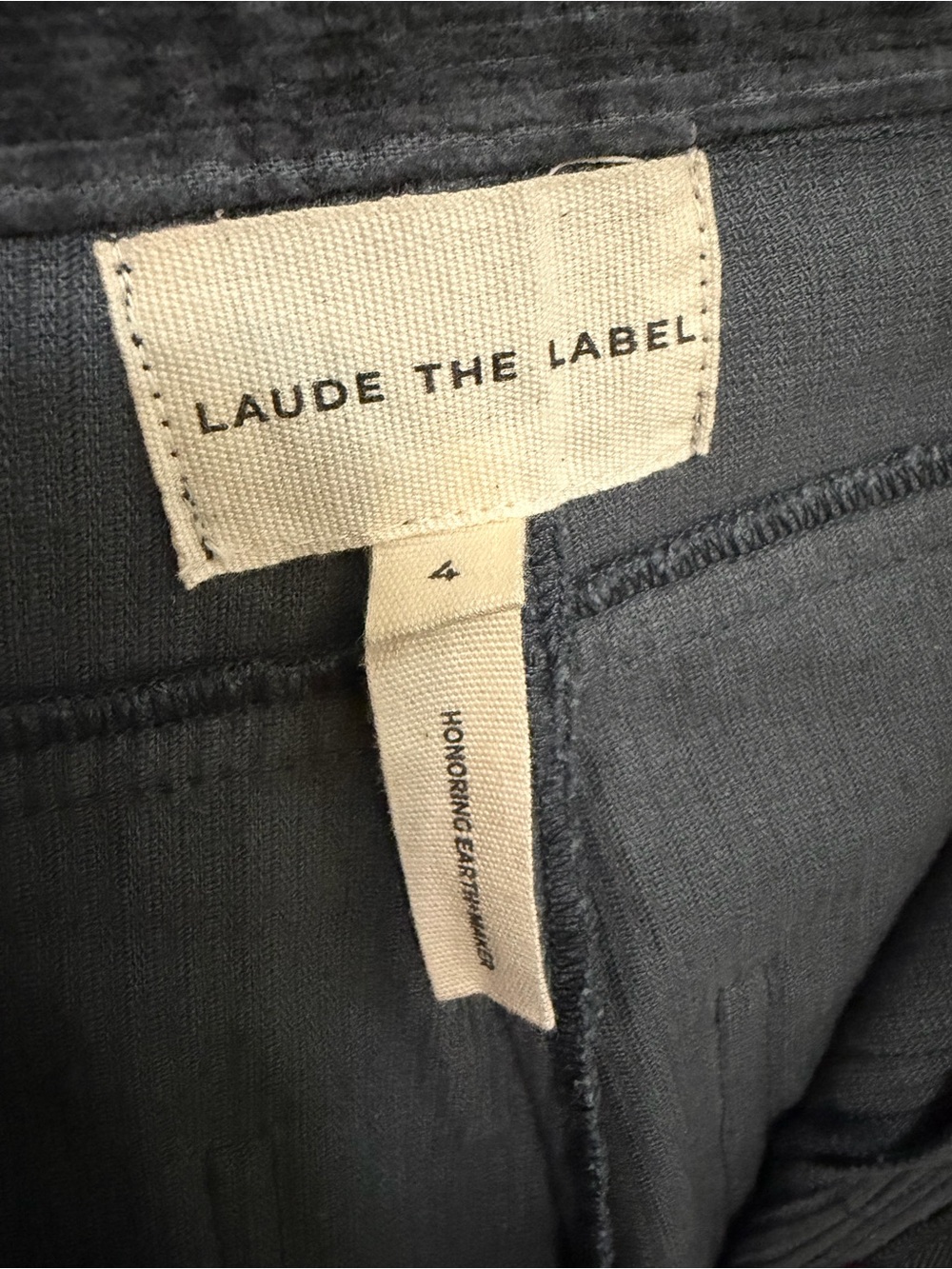 Laude The Label High Rise Wide Leg Corduroy Pants in Mineral Size 4 - Picture 5 of 11